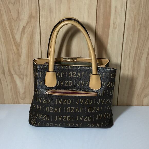 Faux Leather Bottom Studs Top Handle & Shoulder Handbag - Picture 2 of 4